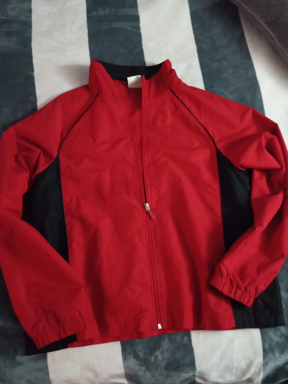 Danskin Now Red and Black Zip-Up Athletic Jacket